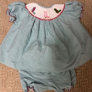 Ruth & Ralph Smocked Christmas Set